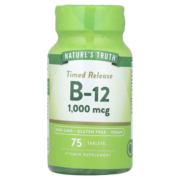 Nature's Truth Time Release Vitamin B-12 1.000 mcg 75 viên 10 nature s truth time release vitamin b 12 1 000 mcg 75 tablets 127620 840093110992