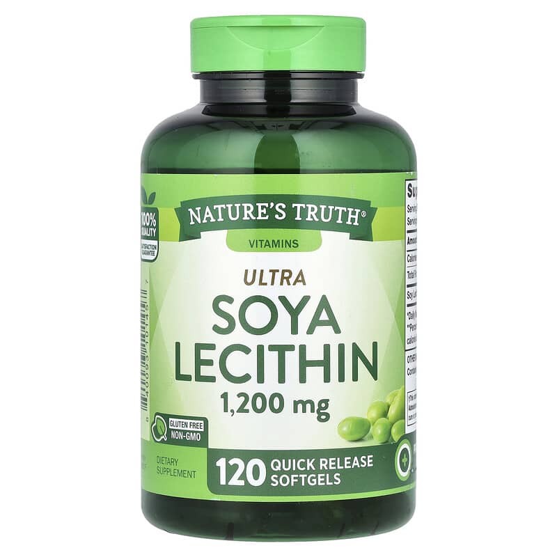 Tinh Chất Đậu Nành Ultra Soya Lecithin 1200 mg 120 viên Nén Giải Phóng Nhanh Nature's Truth 10 nature s truth ultra soya lecithin 1 200 mg 120 quick release softgels 141910 840093101457