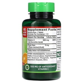 Vitamin C Plus Wild Rose Hips 500 mg 110 viên của Nature's Truth 3 Thành phần vi chất của Nature's Truth Vitamin C Plus Wild Rose Hips 500 mg 110 Tablets 840093106049