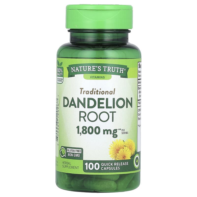 Viên uống rễ bồ công anh Nature's Truth 1800 mg 100 viên giải phóng nhanh 10 nature s truth vitamins dandelion root 1 800 mg 100 quick release capsules 900 mg per capsule 137275 840093120267