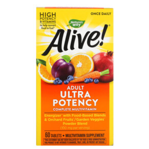 Thực phẩm bổ sung Nature's Way Alive! Adult Ultra Potency Complete Multivitamin 60 Tablets 033674156797