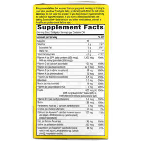 Viên uống bổ sung vitamin tổng hợp cho bà bầu Nature's Way Alive! Complete Premium Prenatal Multivitamin 200 mg 60 viên nang thực vật 3 Thành phần vi chất của Nature's Way Alive! Complete Premium Prenatal Multivitamin 200 mg 60 Vegetarian Softgels 033674112090