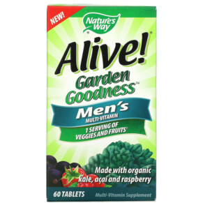 Thực phẩm bổ sung Nature's Way Alive! Garden Goodness Men's Multivitamin 60 Tablets 033674121122