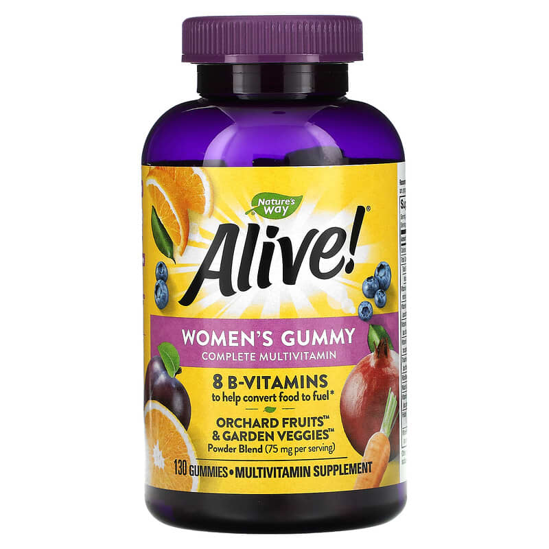 Viên uống bổ sung đa vitamin cho nữ Nature's Way Alive! Gummy Complete Multivitamin vị trái cây hỗn hợp 130 viên gummies 10 nature s way alive women s gummy complete multivitamin mixed berry 130 gummies 86743 033674115367