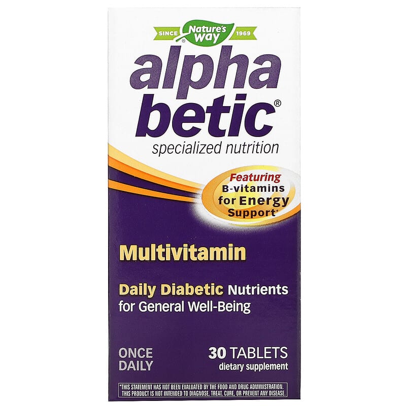 Viên uống đa vitamin Nature's Way Alpha Betic 30 viên 10 nature s way alpha betic multivitamin 30 tablets 3363 020065600380