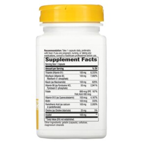 Viên uống Nature's Way B-100 Complex 100 viên của Nature's Way 3 Thành phần vi chất của Nature's Way B-100 Complex 100 Capsules 033674405215