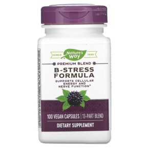 Thực phẩm bổ sung Nature's Way B-Stress Formula 100 Vegan Capsules 033674406311