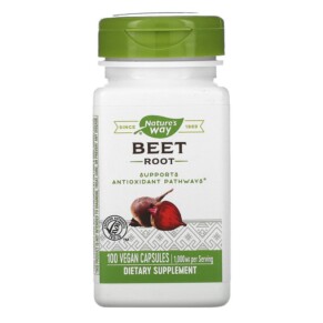 Thực phẩm bổ sung Nature's Way Beet Root 500 mg 100 Vegan Capsules 033674104002