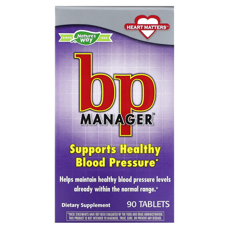 Viên uống quản lý huyết áp Nature's Way BP Manager 90 viên 10 nature s way bp manager 90 tablets 7125 763948028696