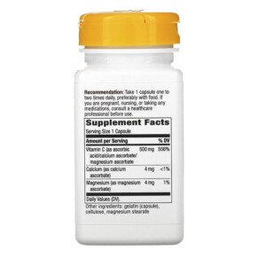 Viên uống vitamin C Nature's Way Buffered C-500 500mg 100 viên 3 Thành phần vi chất của Nature's Way Buffered C-500 500 mg 100 Capsules 033674403204