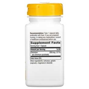 Nature's Way Chromium Picolinate 200 mcg 100 viên nang 3 Thành phần vi chất của Nature's Way Chromium Picolinate 200 mcg 100 Capsules 033674410318