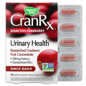 Thực phẩm bổ sung Nature's Way CranRx Urinary Health Bioactive Cranberry 500 mg 30 Vegetarian Capsules 033674152898