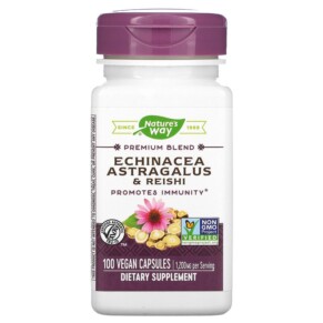 Thực phẩm bổ sung Nature's Way Echinacea Astragalus & Reishi 400 mg 100 Vegan Capsules 033674004135