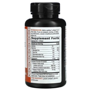 Viên uống dầu hoa anh thảo Nature's Way Max Strength 1300 mg 60 viên mềm 3 Thành phần vi chất của Nature's Way Evening Primrose Max Strength 1.300 mg 60 Softgels 033674154182