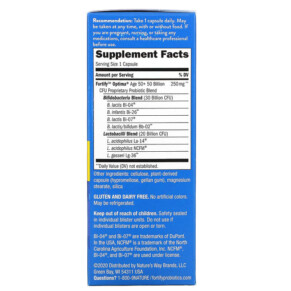 Probiotic Nature's Way Fortify Optima 50+ 50 tỷ 30 viên nén Giải Phóng Chậm cho Người Lớn 3 Thành phần vi chất của Nature's Way Fortify Optima Probiotic Adult 50+ 50 Billion 30 Delayed Release Veg Capsules 033674107621