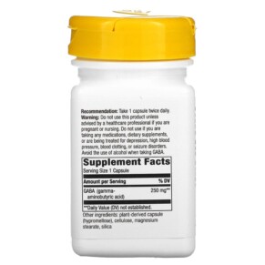 Thành phần vi chất của Nature's Way GABA 250 mg 60 Veg Capsules 763948055265