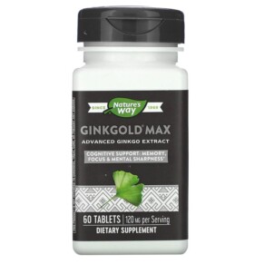 Thực phẩm bổ sung Nature's Way Ginkgold Max 120 mg 60 Tablets 033674152515