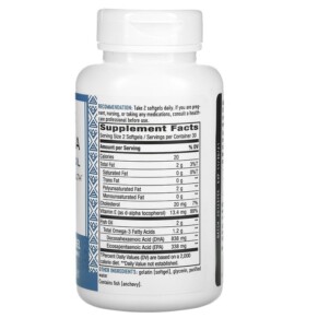 Dầu cá Mega-DHA Nature's Way Premium 1000 mg 60 viên nang mềm 3 Thành phần vi chất của Nature's Way Mega-DHA Premium Fish Oil 1.000 mg 60 Softgels 033674156827