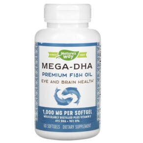 Thực phẩm bổ sung Nature's Way Mega-DHA Premium Fish Oil 1.000 mg 60 Softgels 033674156827