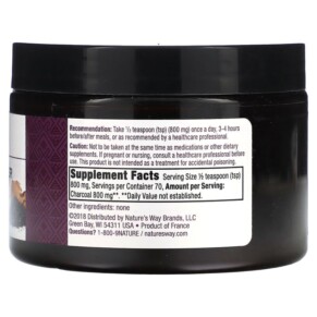 Bột Than Hoạt Tính Nature's Way Premium Herbal 1.9 oz (56 g) 3 Thành phần vi chất của Nature's Way Premium Herbal Charcoal Powder 1.9 oz (56 g) 033674121139