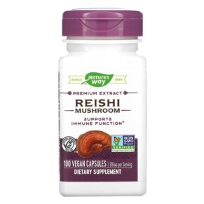 Thực phẩm bổ sung Nature's Way Reishi Mushroom 188 mg 100 Vegan Capsules 033674627006