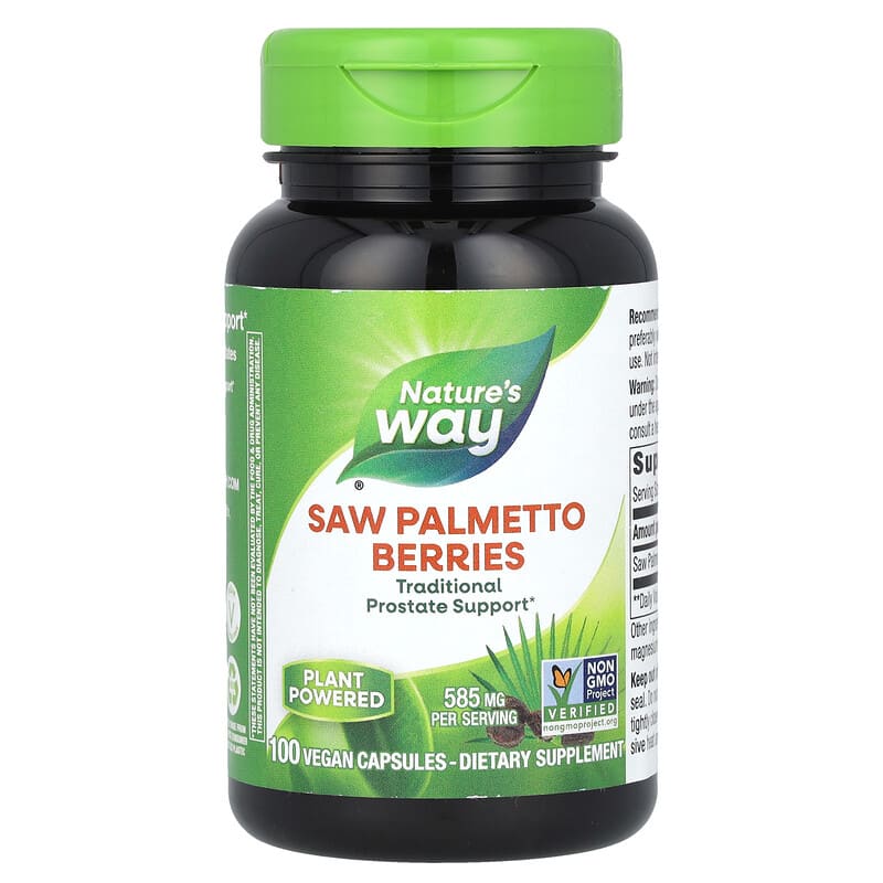Nature's Way, Saw Palmetto Berries, 585 mg, 100 viên 033674167502