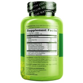 NATURELO Omega-3 Dầu Cá Triglyceride 1100 mg 120 viên mềm 3 Thành phần vi chất của NATURELO Omega-3 Triglyceride Fish Oil 1.100 mg 120 Softgels 628110628138