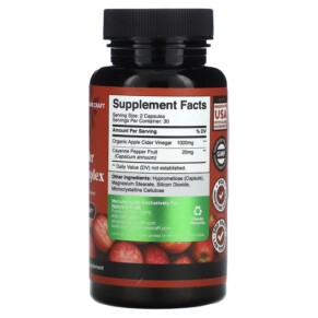 Thành phần vi chất của Natures Craft Apple Cider Vinegar Complex 60 Capsules 806808278890