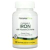 Thực phẩm bổ sung NaturesPlus Chewable Iron with Vitamin C and Herbs Cherry 90 Tablets 097467034211