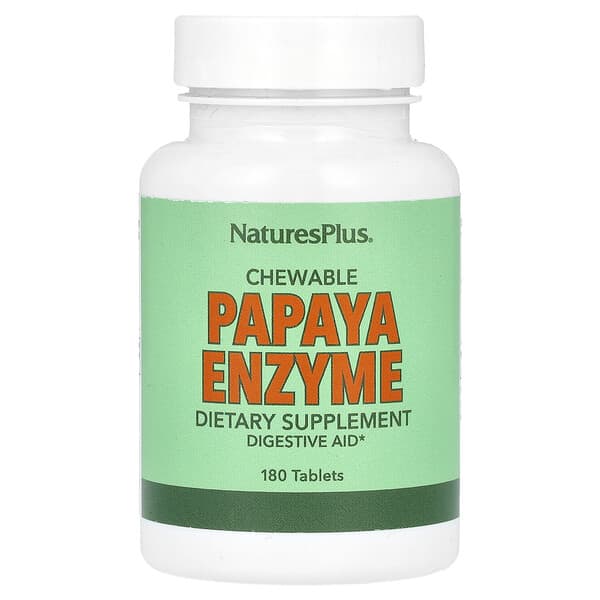NaturesPlus Chewable Papaya Enzyme Supplement 180 viên 097467044609