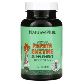 Thực phẩm bổ sung NaturesPlus Chewable Papaya Enzyme Supplement 360 Tablets 097467044623