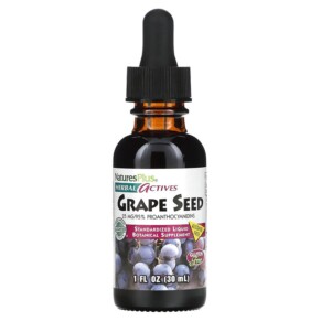 Thực phẩm bổ sung NaturesPlus Herbal Actives Grape Seed Alcohol Free 25 mg 1 fl oz (30 ml) 097467078321