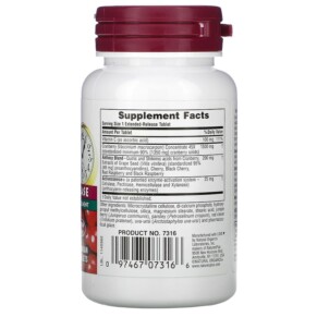 Thành phần vi chất của NaturesPlus Herbal Actives Ultra Cranberry 1500 1.500 mcg 30 Tablets 097467073166