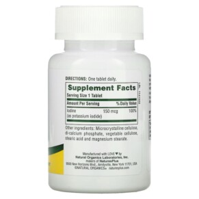 NaturesPlus I-ốt Kali Iodide 150 mcg 100 viên 3 Thành phần vi chất của NaturesPlus Iodine Potassium Iodide 150 mcg 100 Tablets 097467033719