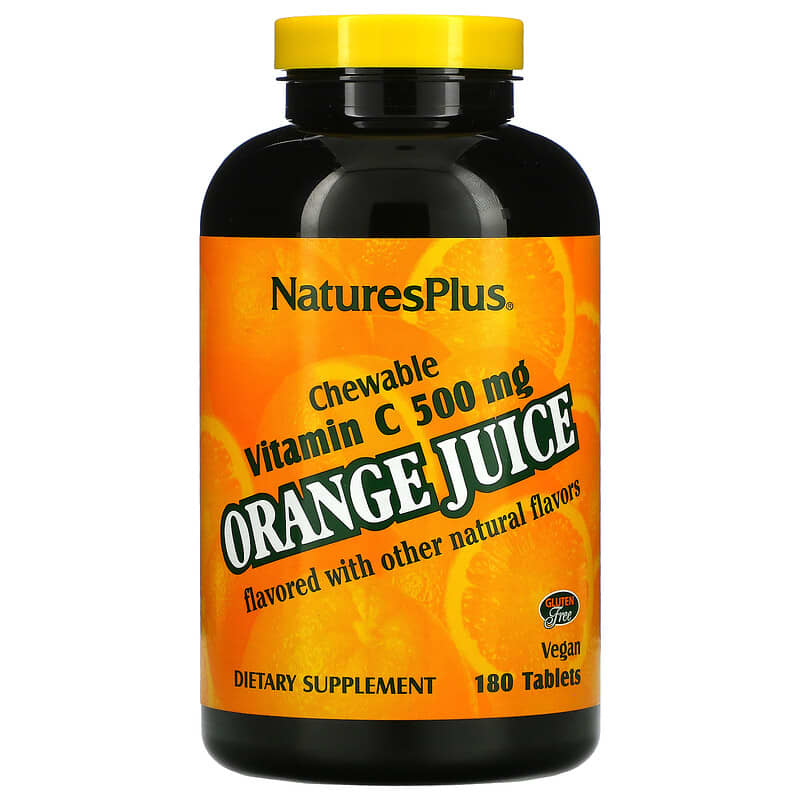 Viên ngậm Vitamin C NaturesPlus Cam 500 mg 180 viên 10 naturesplus orange juice chewable vitamin c 500 mg 180 tablets 7459 097467024670