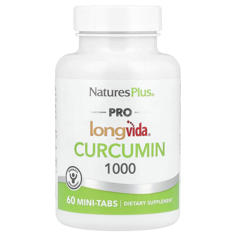 NaturesPlus, Pro Longvida®, Curcumin 1000, 60 Mini-Tabs 097467496163