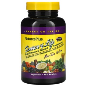 Thực phẩm bổ sung NaturesPlus Source of Life Multi-Vitamin & Mineral Supplement No Iron 180 Tablets 097467305885