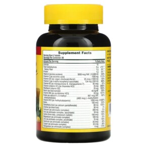 Viên uống đa vitamin & khoáng chất NaturesPlus Source of Life với chiết xuất thực phẩm tự nhiên 180 viên 3 Thành phần vi chất của NaturesPlus Source of Life Multi-Vitamin & Mineral Supplement with Whole Food Concentrates 180 Tablets 097467305830