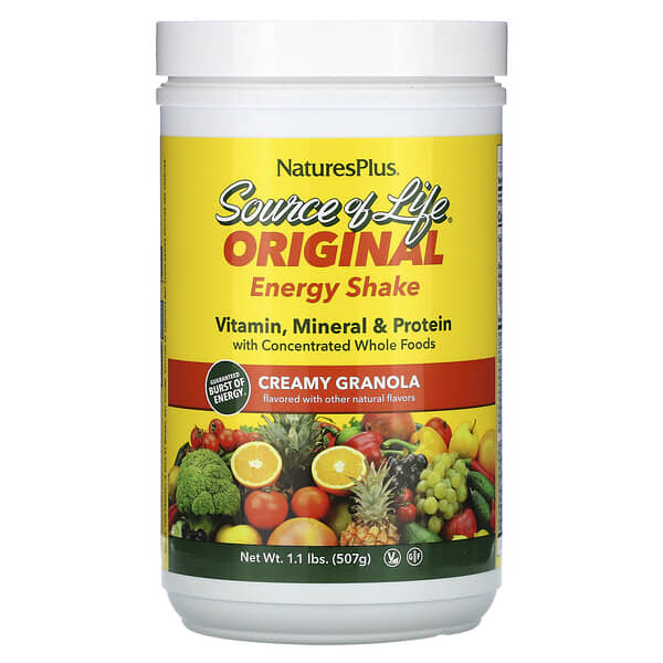 NaturesPlus Source of Life Original Energy Shake Creamy Granola 1,1 lbs 507 g 097467305953