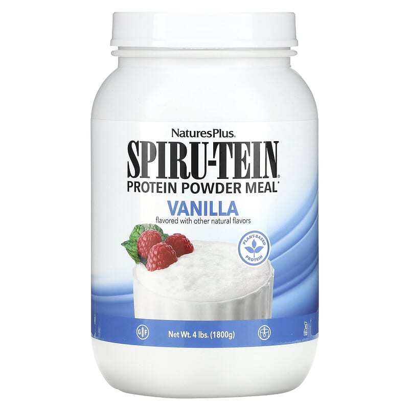 NaturesPlus, Spiru-Tein, Protein Powder Meal, Vanilla, 4 lbs (1.800 g) 097467458161