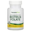 Viên uống NaturesPlus Biotin & Folate phát hành chậm 30 viên 4 Thực phẩm bổ sung NaturesPlus Sustained Release Biotin & Folate 30 Tablets 097467017924
