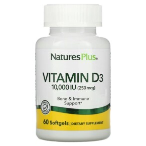 Thực phẩm bổ sung NaturesPlus Vitamin D3 10.000 IU (250 mcg) 60 Softgels 097467010482
