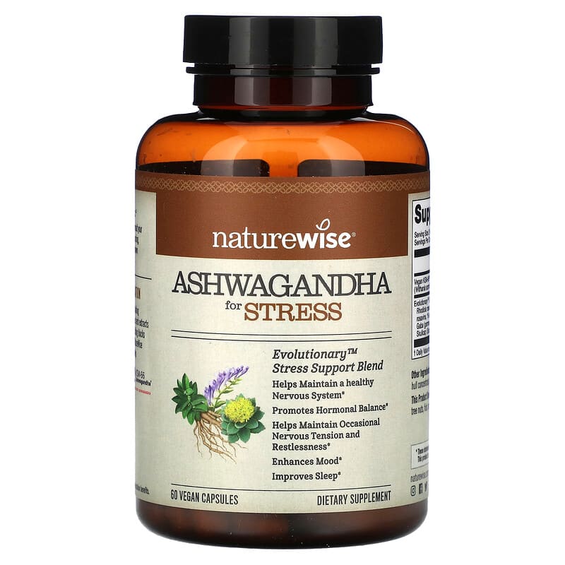 NatureWise, Ashwagandha for Stress, 60 viên 858081006776