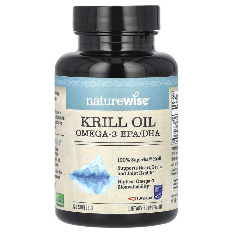 NatureWise, Krill Oil, Omega-3 EPA/DHA, 120 viên 610395887324