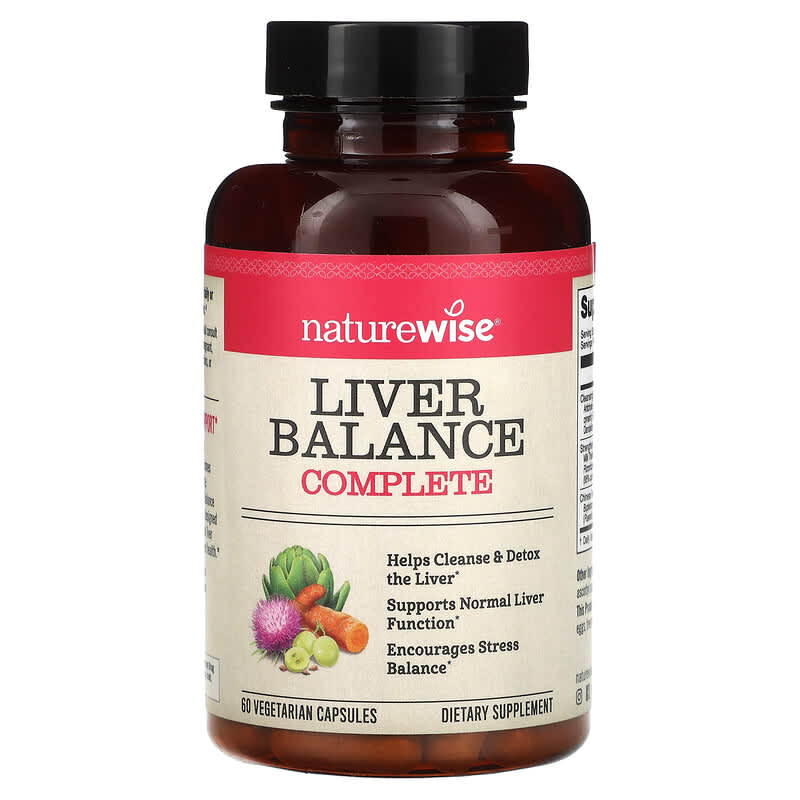 Viên uống hỗ trợ gan NatureWise Liver Balance Complete 60 viên chay 10 naturewise liver balance complete 60 vegetarian capsules 134471 855724007404