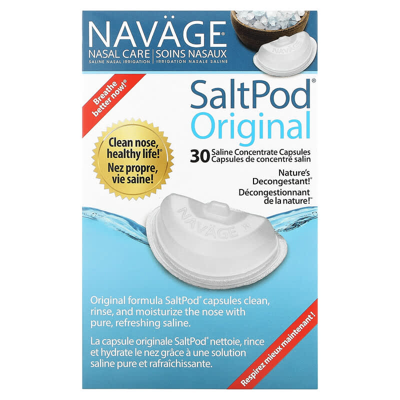 Muối rửa mũi Navage Nasal Care Saltpod Original 30 viên nang tinh chất muối sinh lý 10 navage nasal care saline nasal irrigation saltpod original 30 saline concentrate capsules 113292 858492004019