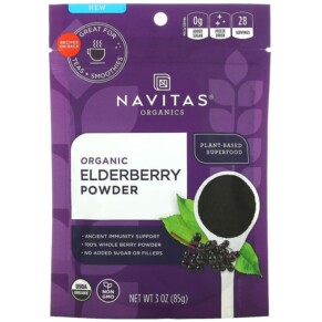 Thực phẩm bổ sung Navitas Organics Organic Elderberry Powder 3 oz (85 g) 811961022730