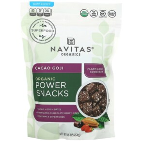 Thực phẩm bổ sung Navitas Organics Organic Power Snack Cacao Goji 16 oz (454 g) 811961021047