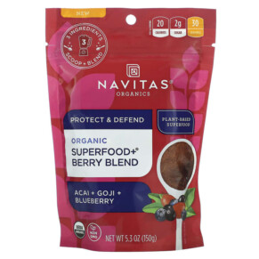 Thực phẩm bổ sung Navitas Organics Organic Superfood+ Berry Blend Acai + Goji + Blueberry 5.3 oz (150 g) 811961022518