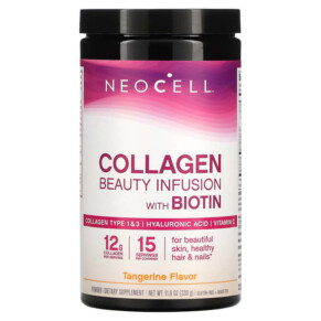 Thực phẩm bổ sung NeoCell Collagen Beauty Infusion Drink Mix with Biotin Tangerine 11.6 oz (330 g) 016185129436